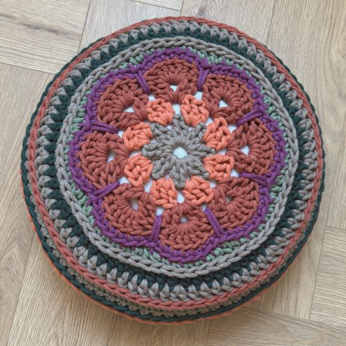 Afrikai virág - párna horgolásminta