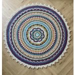 Crazy Daisy - horgolt szőnyegminta