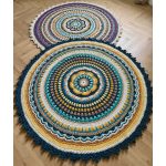 Crazy Daisy - horgolt szőnyegminta