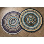 Crazy Daisy - horgolt szőnyegminta